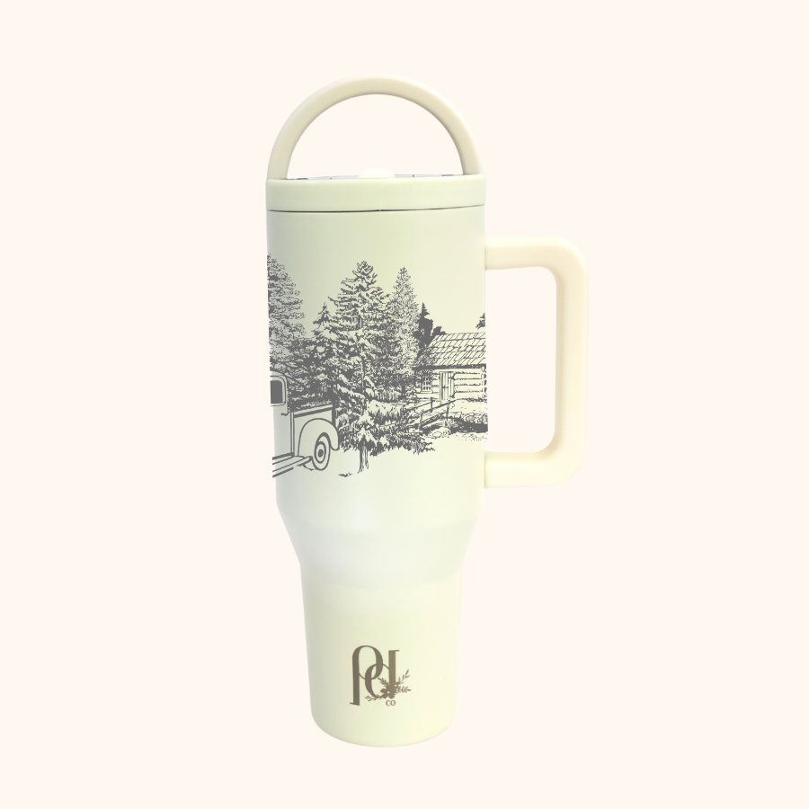 Homestead Holiday 40 oz Leakproof Christmas Tumbler | Dual-Handle Hydra Hauler | Limited-Edition Holiday Drinkware