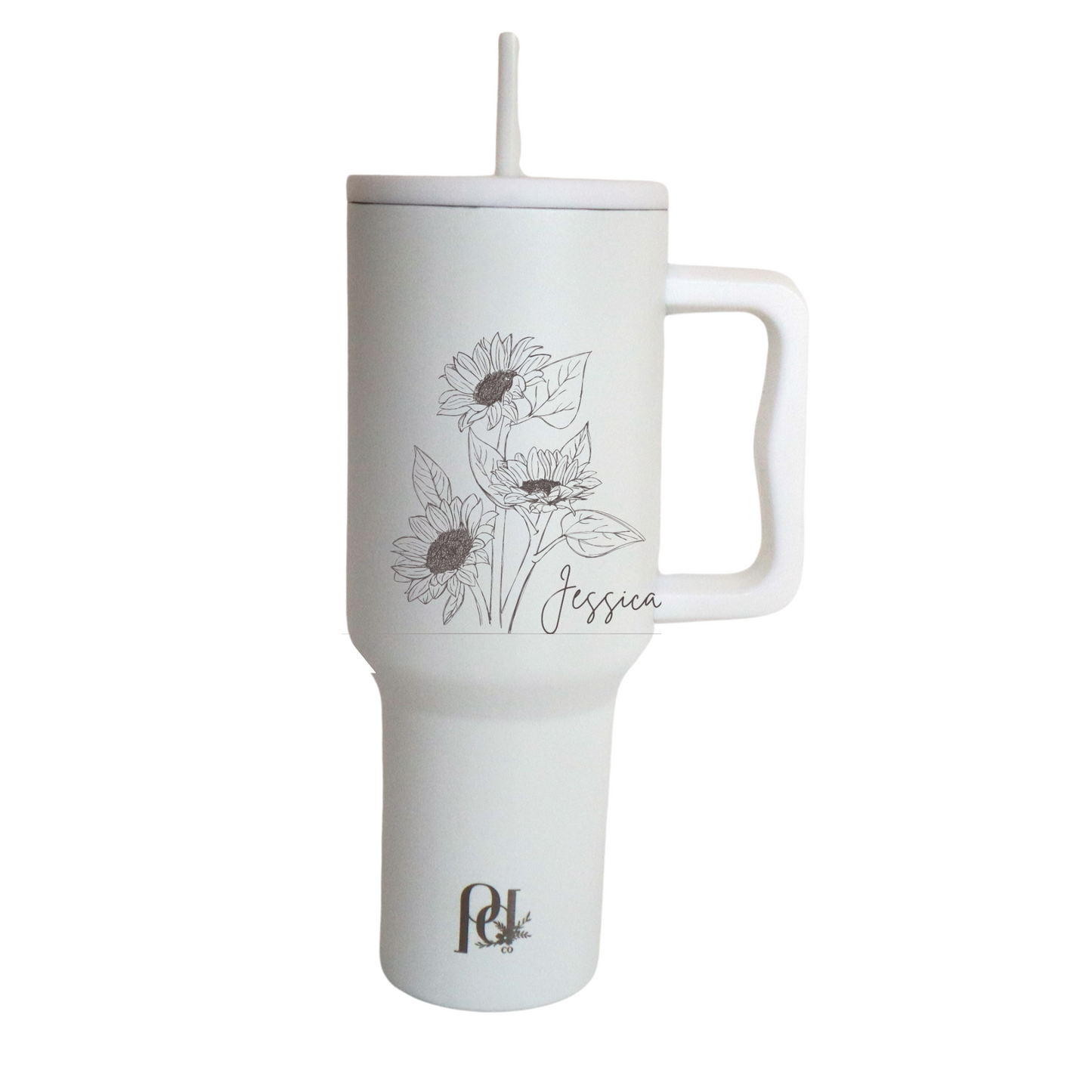 Personalized Sunflower Fall 40 oz Thirst Quencher