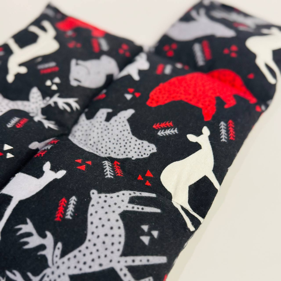 Woodland Calm SereniHeat Flannel Therapy Wraps – Microwavable & Freezable Hot/Cold Comfort Pads