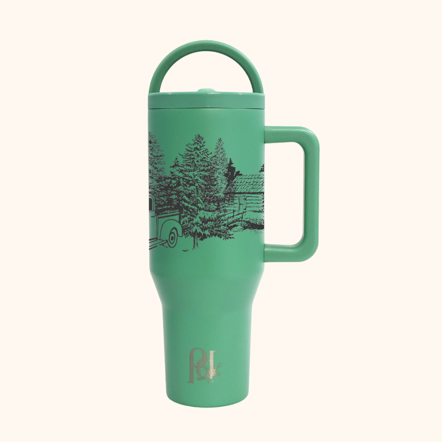 Homestead Holiday 40 oz Leakproof Christmas Tumbler | Dual-Handle Hydra Hauler | Limited-Edition Holiday Drinkware
