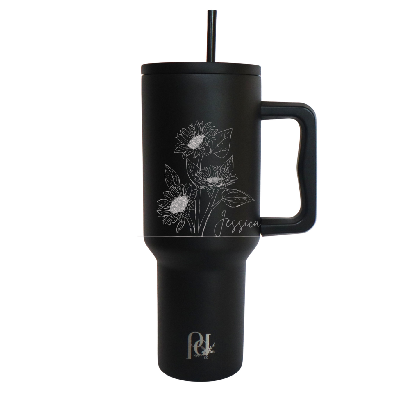 Personalized Sunflower Fall 40 oz Thirst Quencher