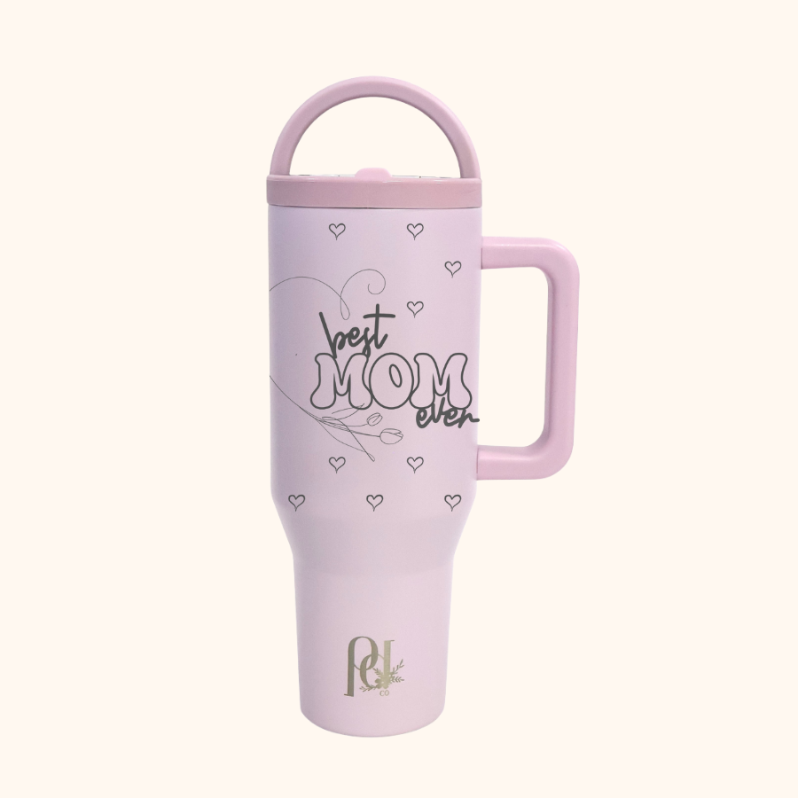Personalized Floral Monogram Hydra Hauler – 40 oz Leakproof Stainless Steel Tumbler with Dual Handles & Flip Straw | Laser Engraved Florals (Copy)