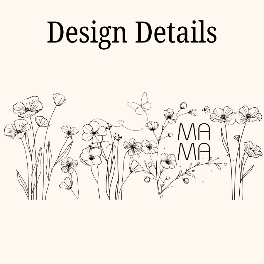 Meadow Mama Personalized Hydra Hauler – 40 oz Wildflower Laser Engraved Tumbler | Custom Mama, Mom or Grandma Cup