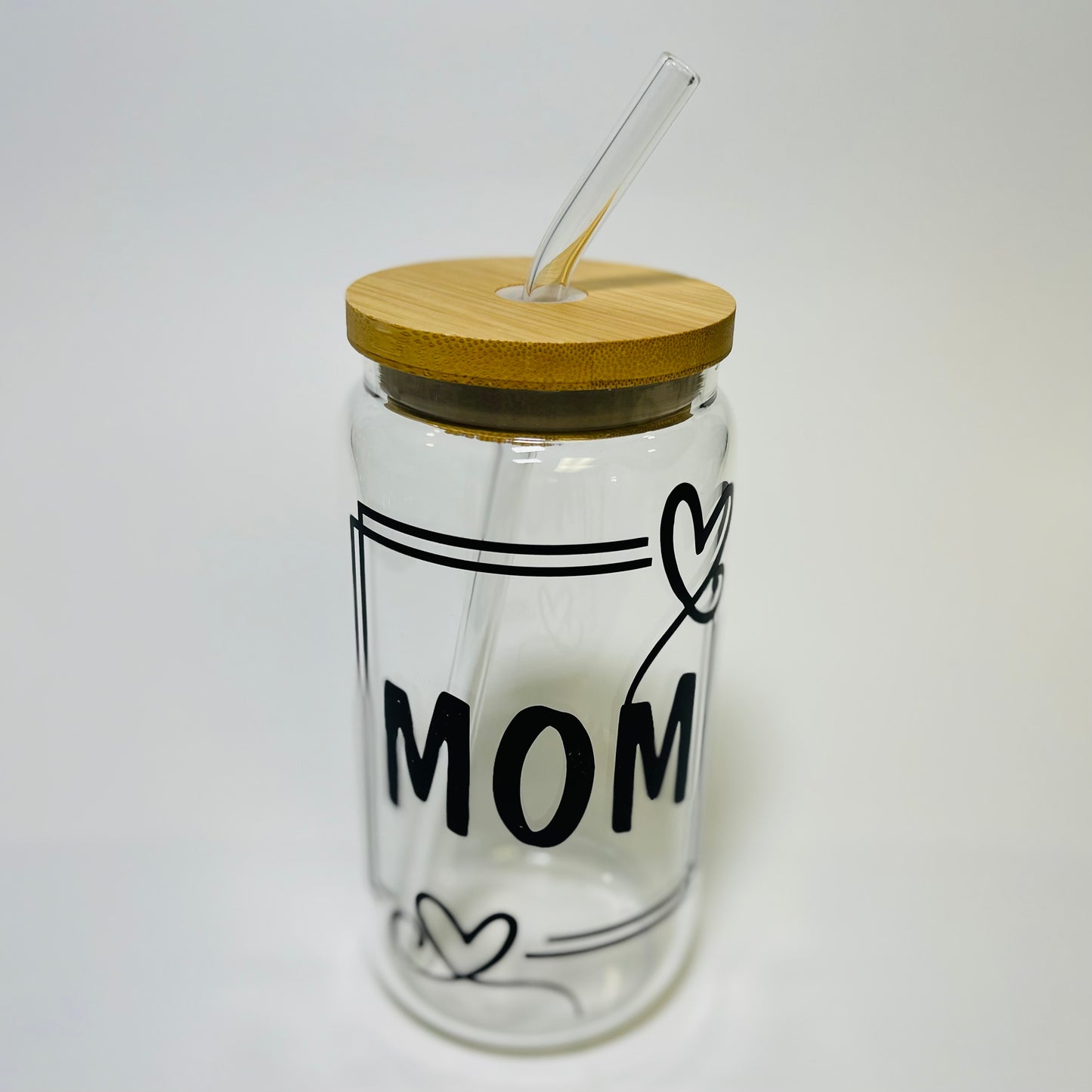 MOM 16 oz. Glass Tumbler, Mom Gift