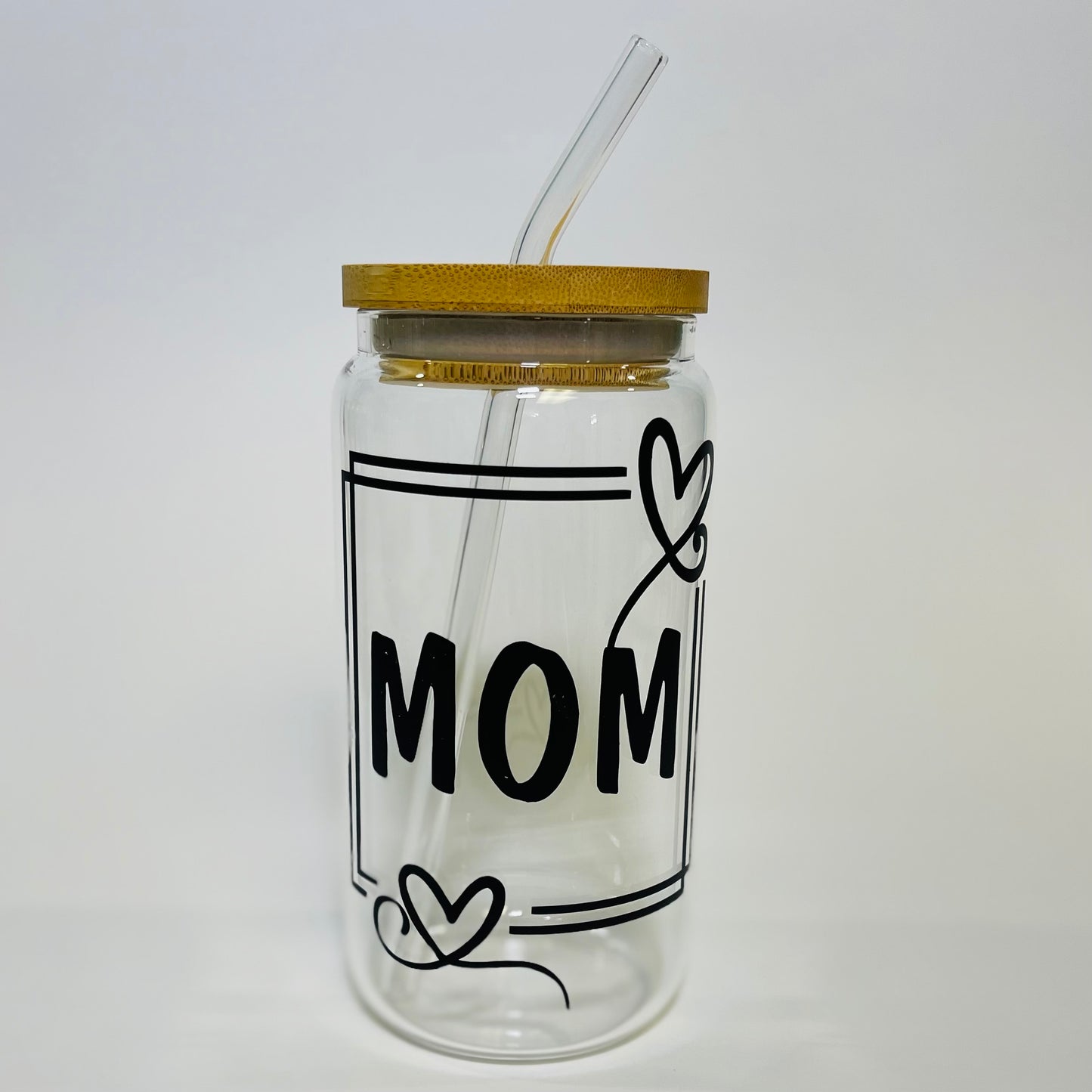 MOM 16 oz. Glass Tumbler, Mom Gift