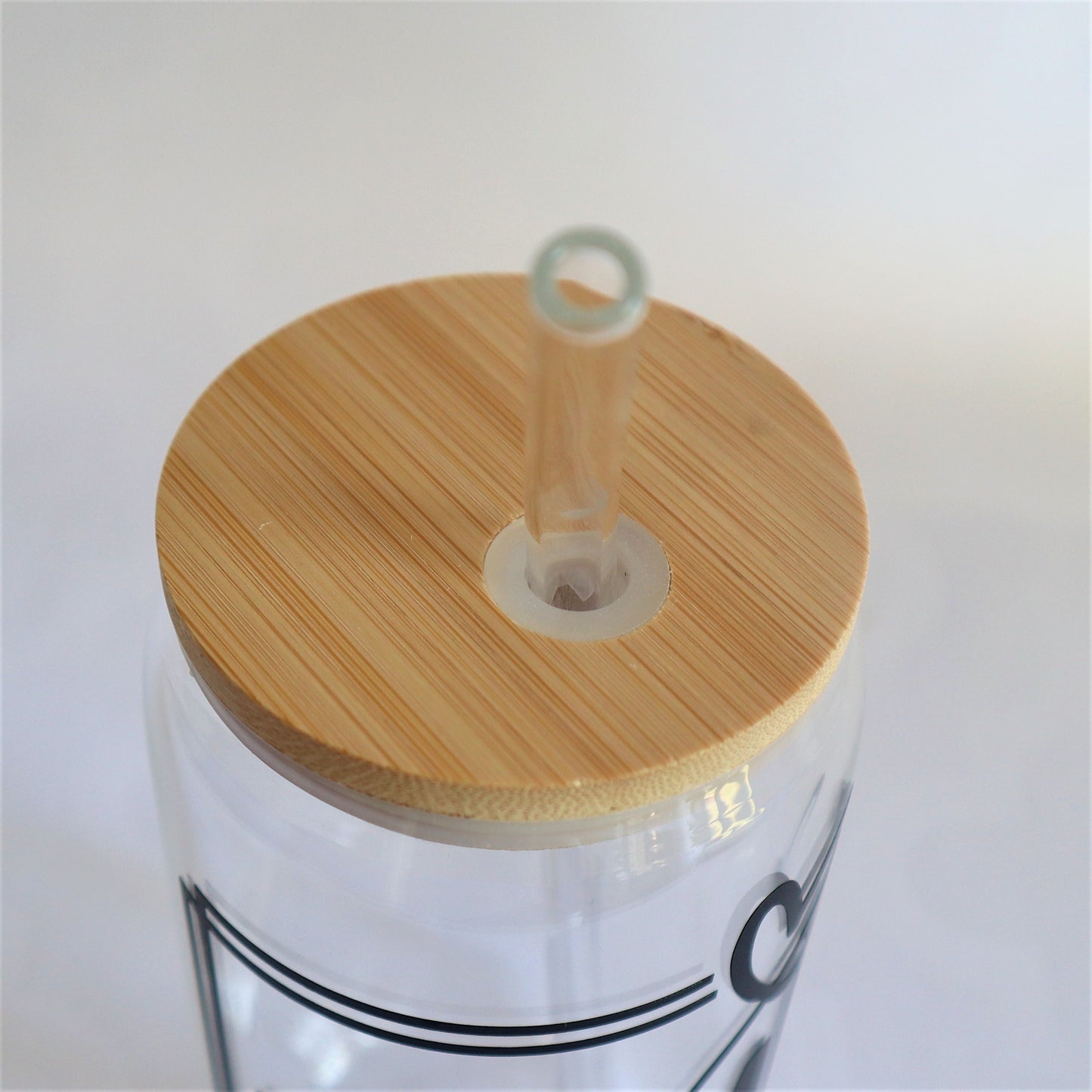 MOM Glass Iced Coffee Tumbler, Mothers Day Gift Idea, Glass Tumbler with Bamboo Lid