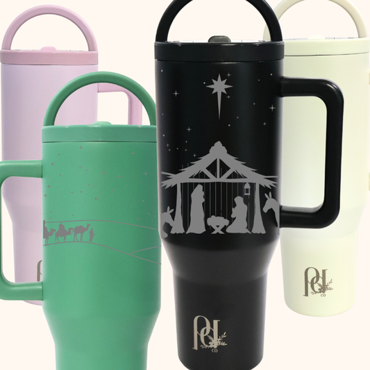 Holy Night 40 oz Leakproof Christmas Tumbler | Dual-Handle Hydra Hauler | Limited-Edition Holiday Drinkware