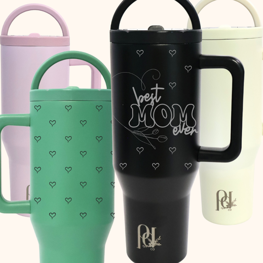 Personalized Floral Monogram Hydra Hauler – 40 oz Leakproof Stainless Steel Tumbler with Dual Handles & Flip Straw | Laser Engraved Florals (Copy)
