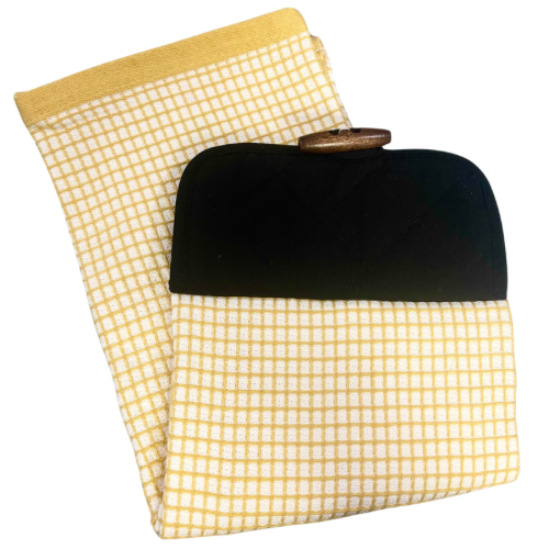 Yellow Window Pane Fall Hanging Kitchen Hand Towel