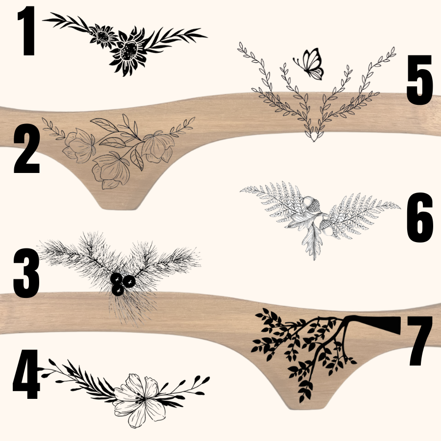 The Simple Things Personalized Acacia Wood Cutting Board – Simple Laser-Engraved Design | 13.6” or 16” Charcuterie & Bread Board