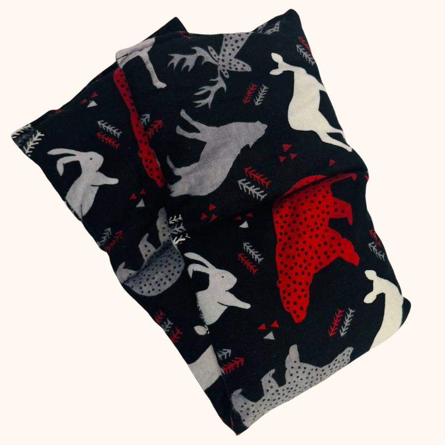 Woodland Calm SereniHeat Flannel Therapy Wraps – Microwavable & Freezable Hot/Cold Comfort Pads