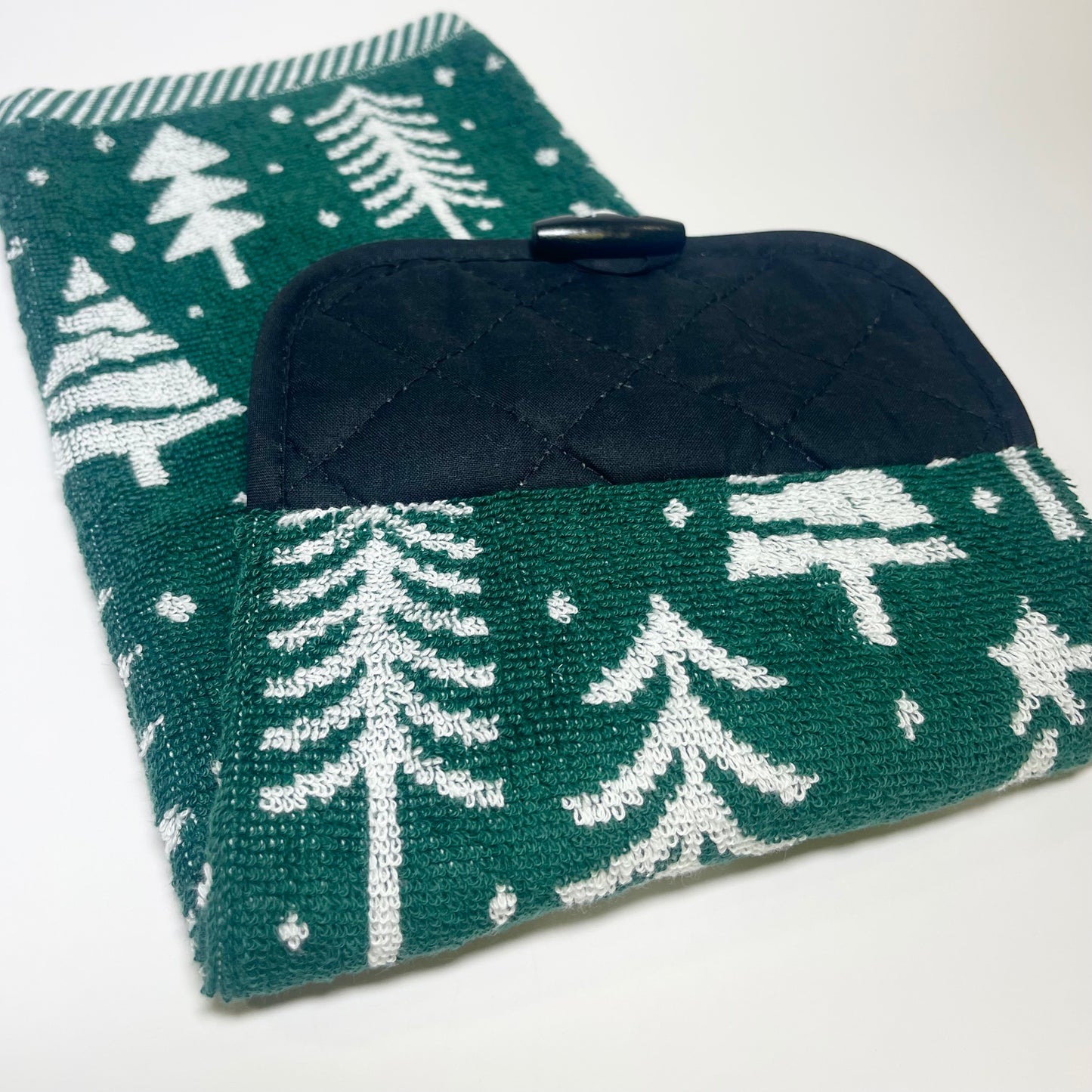 Christmas Dark Green Trees Hanging Kitchen Hand Towel