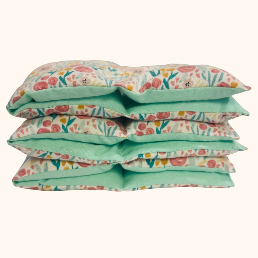 Mint Meadow SereniHeat Flannel Therapy Wraps – Microwavable & Freezable Hot/Cold Comfort Pads