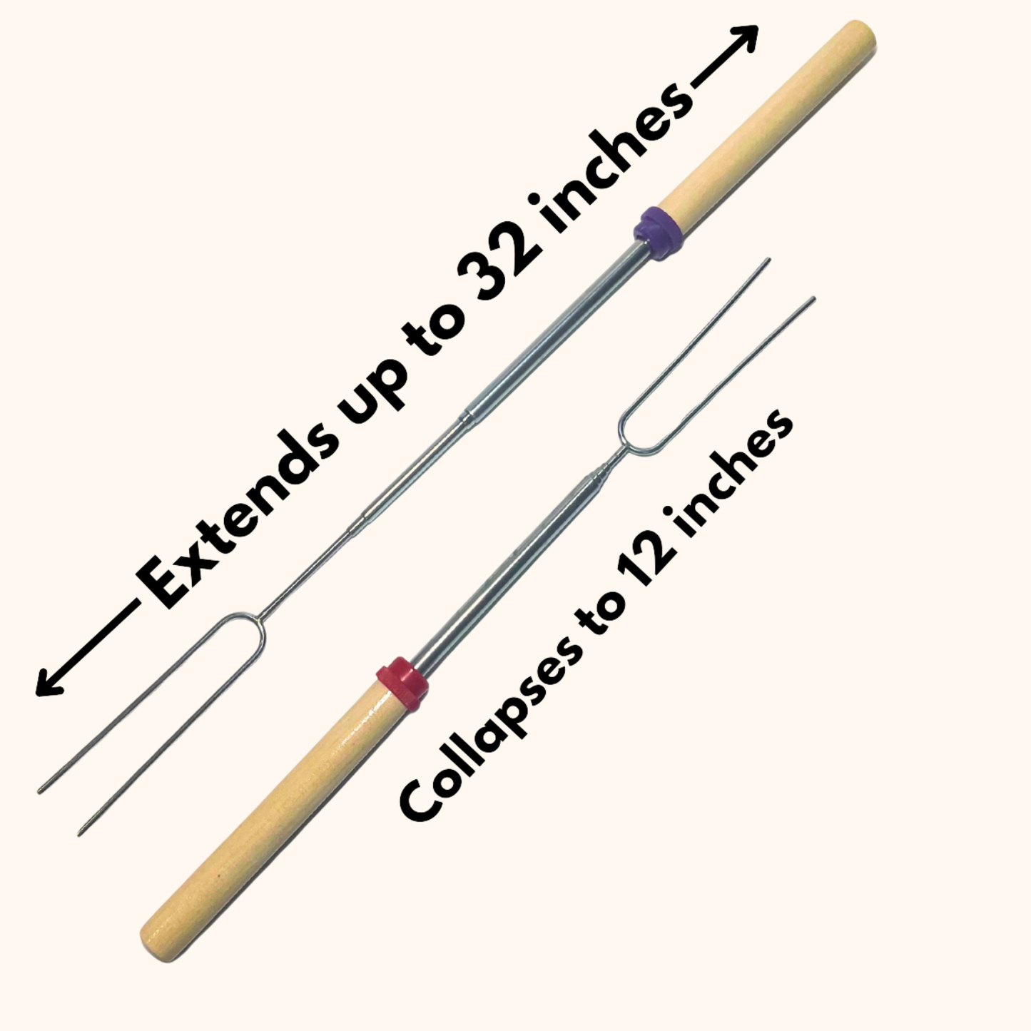 Personalized Roasting Sticks | Extendable Marshmallow Stick |