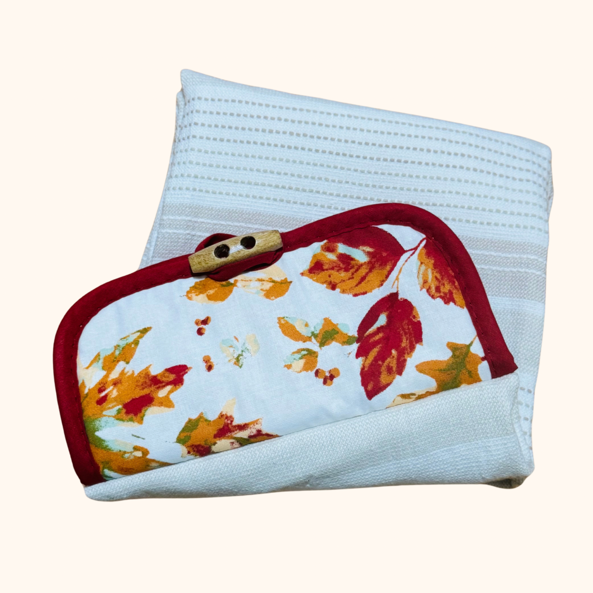 Falling Leaves Kitchen Hand Towel | October Towel of the Month | The Stay Towel