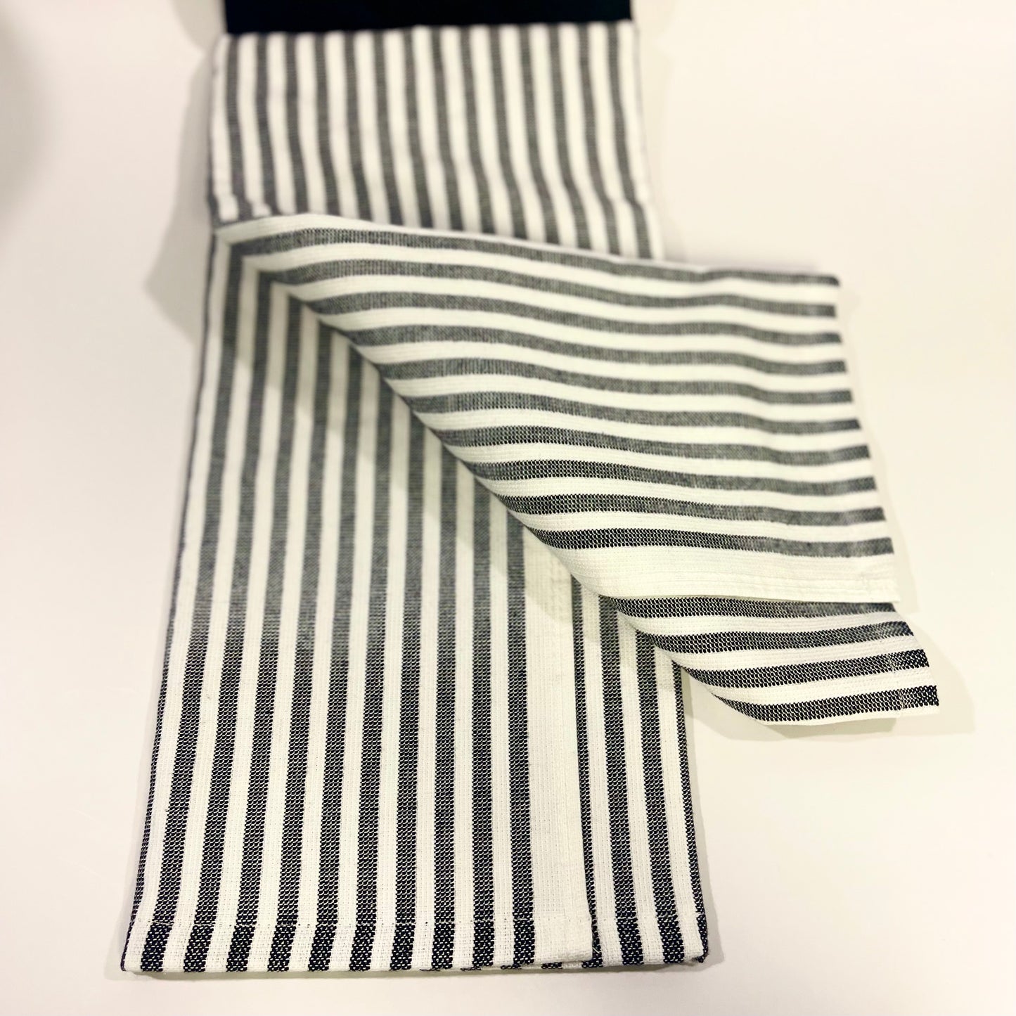 Black Pin Striped Hanging Kitchen Hand Towel