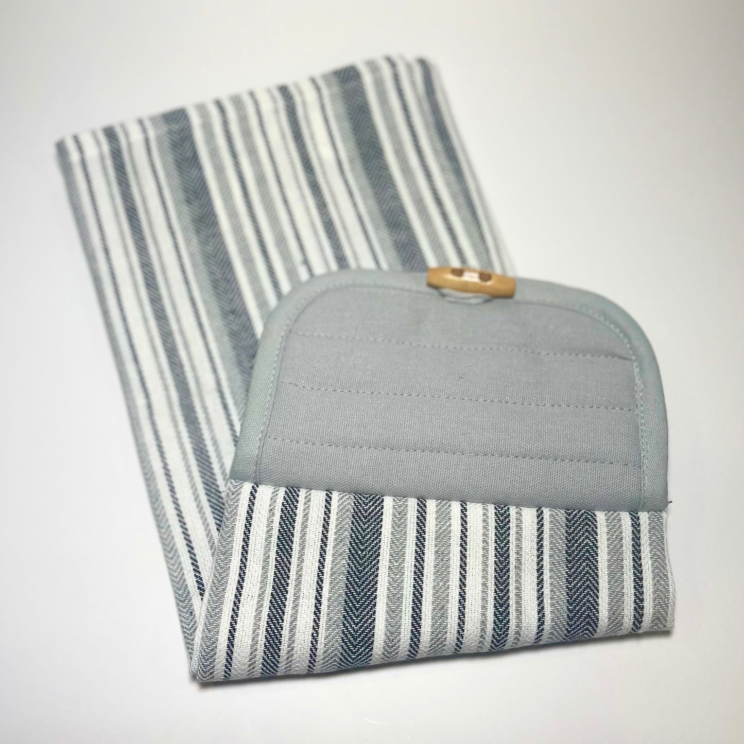 Gray Striped Kitchen Hand Towel