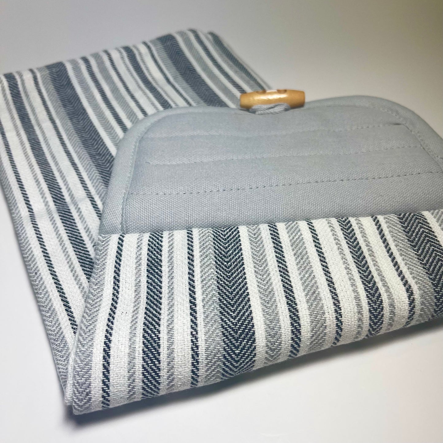 Gray Striped Kitchen Hand Towel